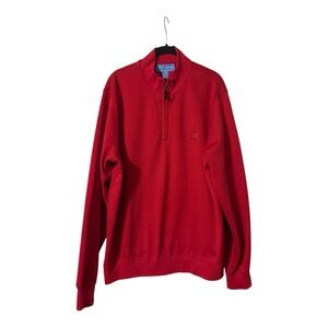 Fairway & Greene Red Long Sleeve Zip Polo Men’s Medium